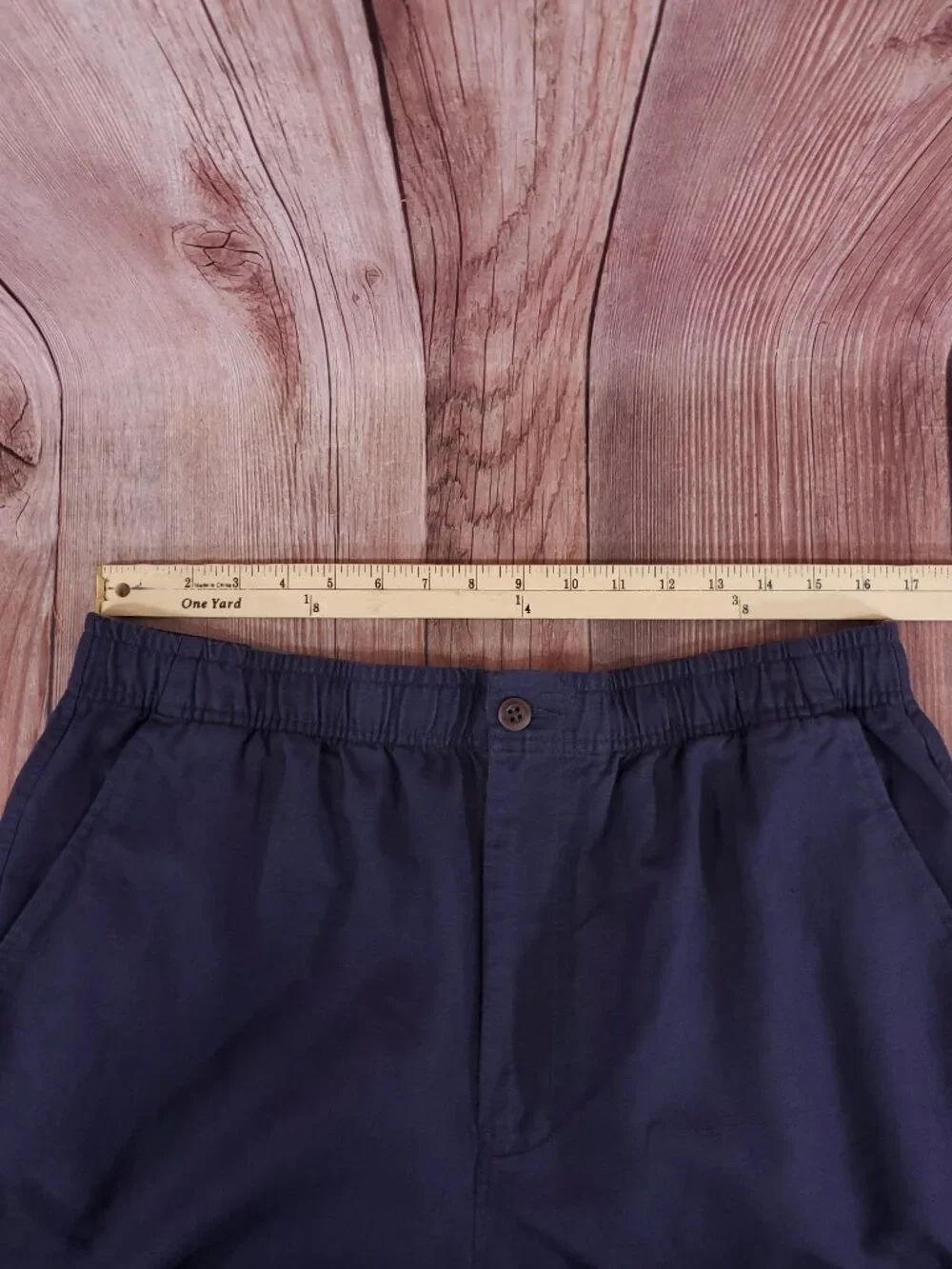 NWT J Crew Mens Large 5.5'' Pier Shorts Linen Cotton Blend Navy Blue CH204